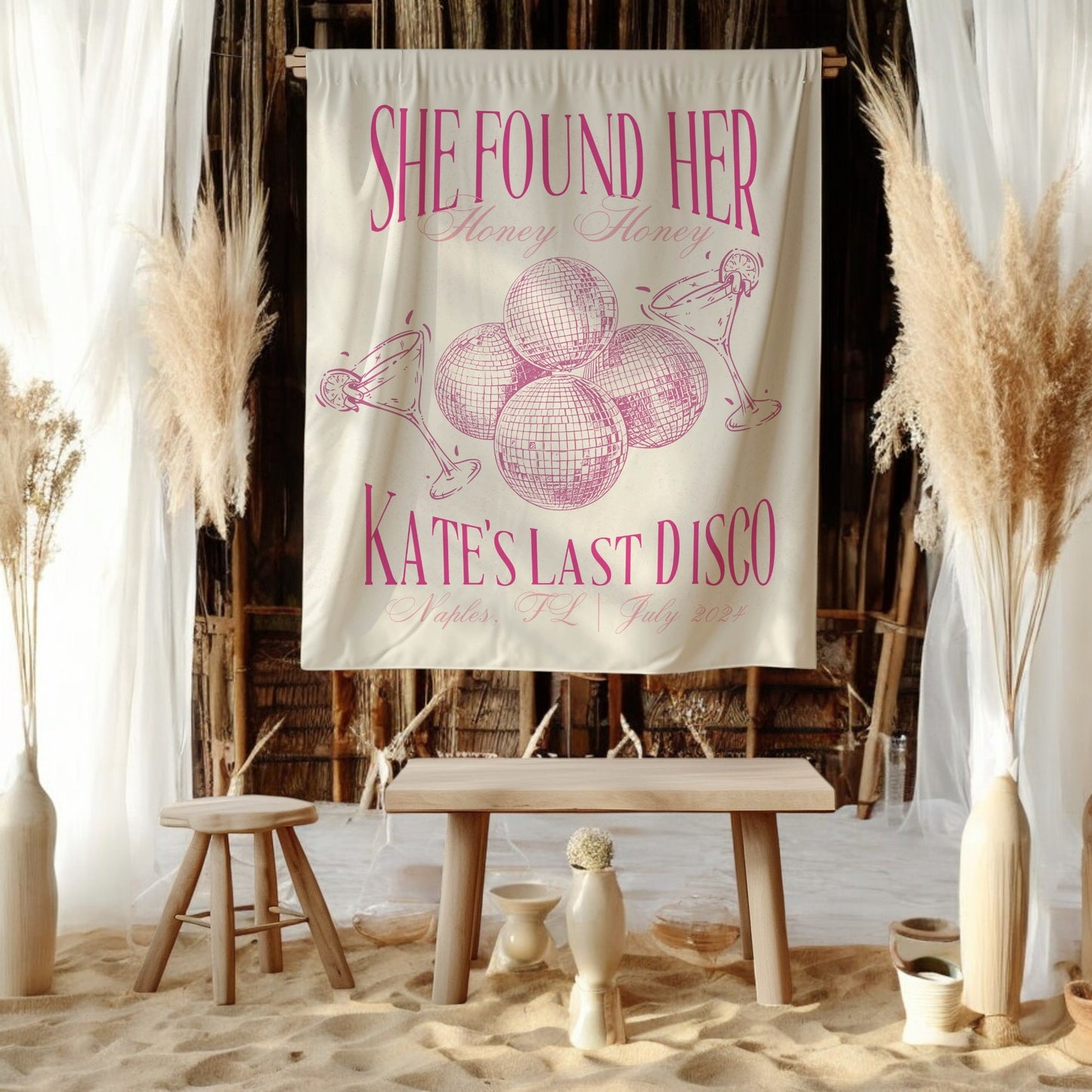 Disco Bachelorette Banner – Custom Bach Décor | #44