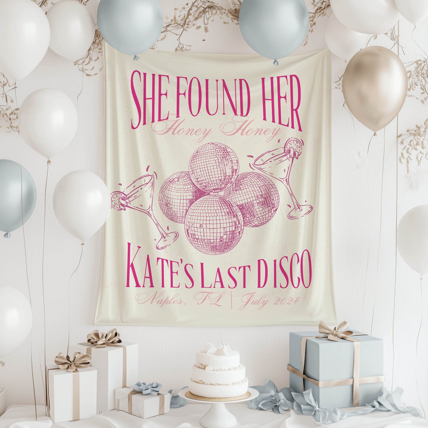 Disco Bachelorette Banner – Custom Bach Décor | #44