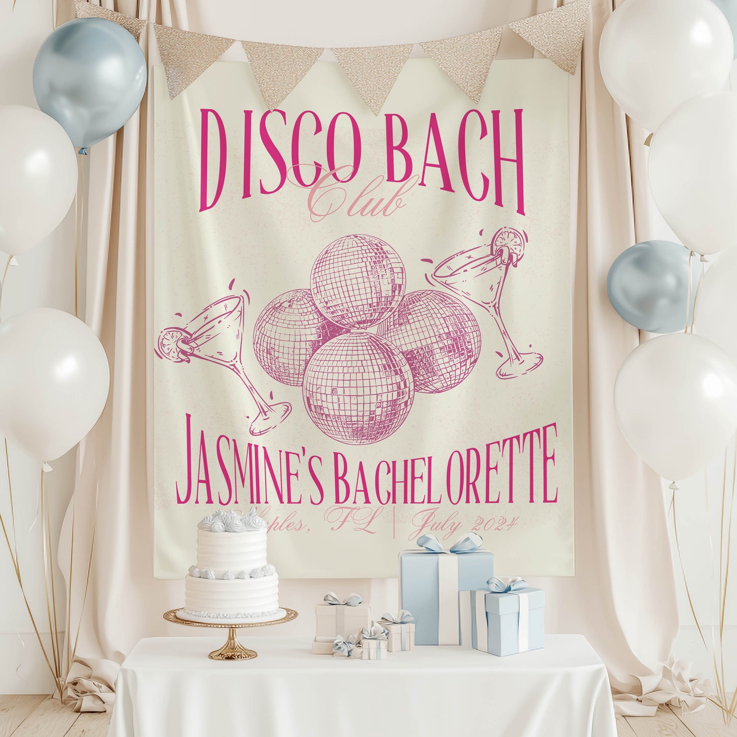 Disco Bachelorette Banner – Custom Bach Décor | #44