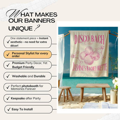 Disco Bachelorette Banner – Custom Bach Décor | #44