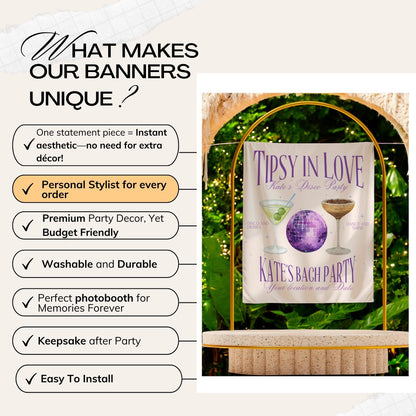 Cocktail Bachelorette Banner – Custom Bach Décor | #45