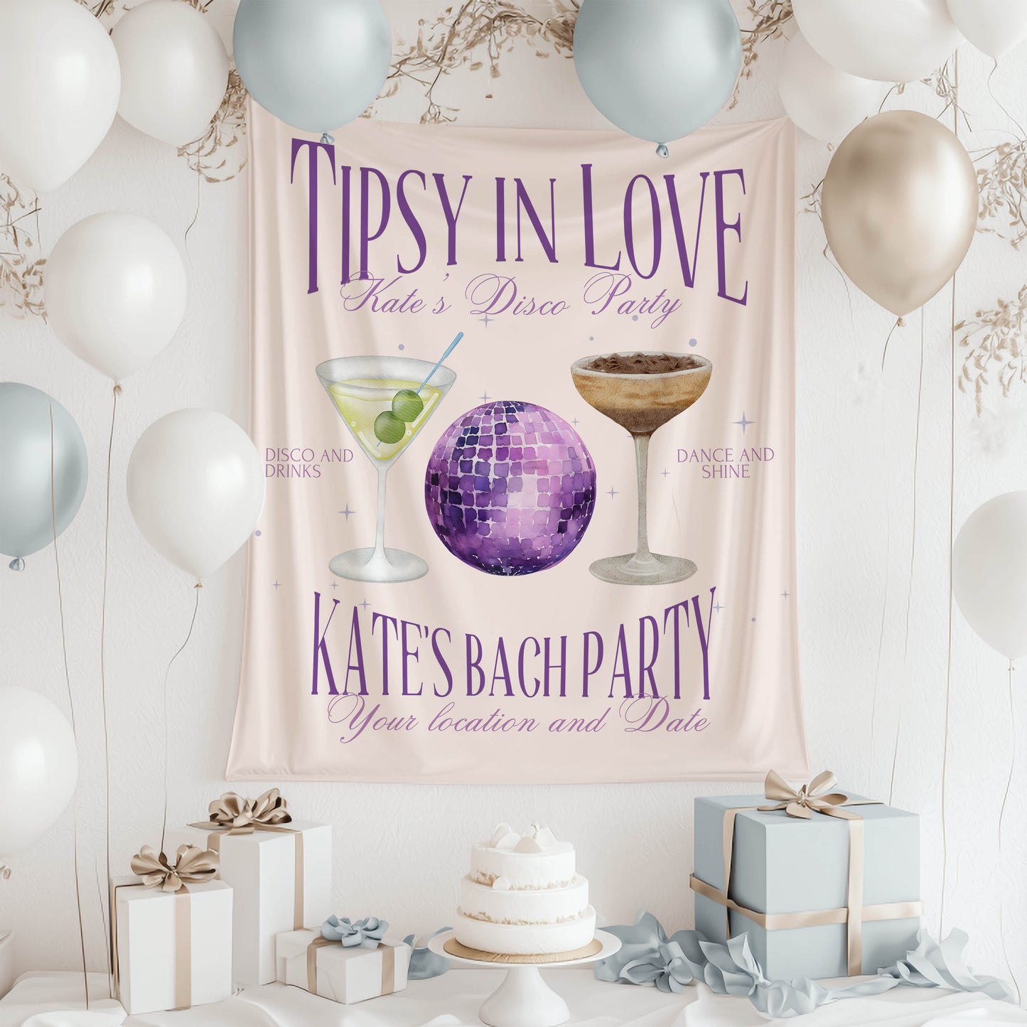 Cocktail Bachelorette Banner – Custom Bach Décor | #45