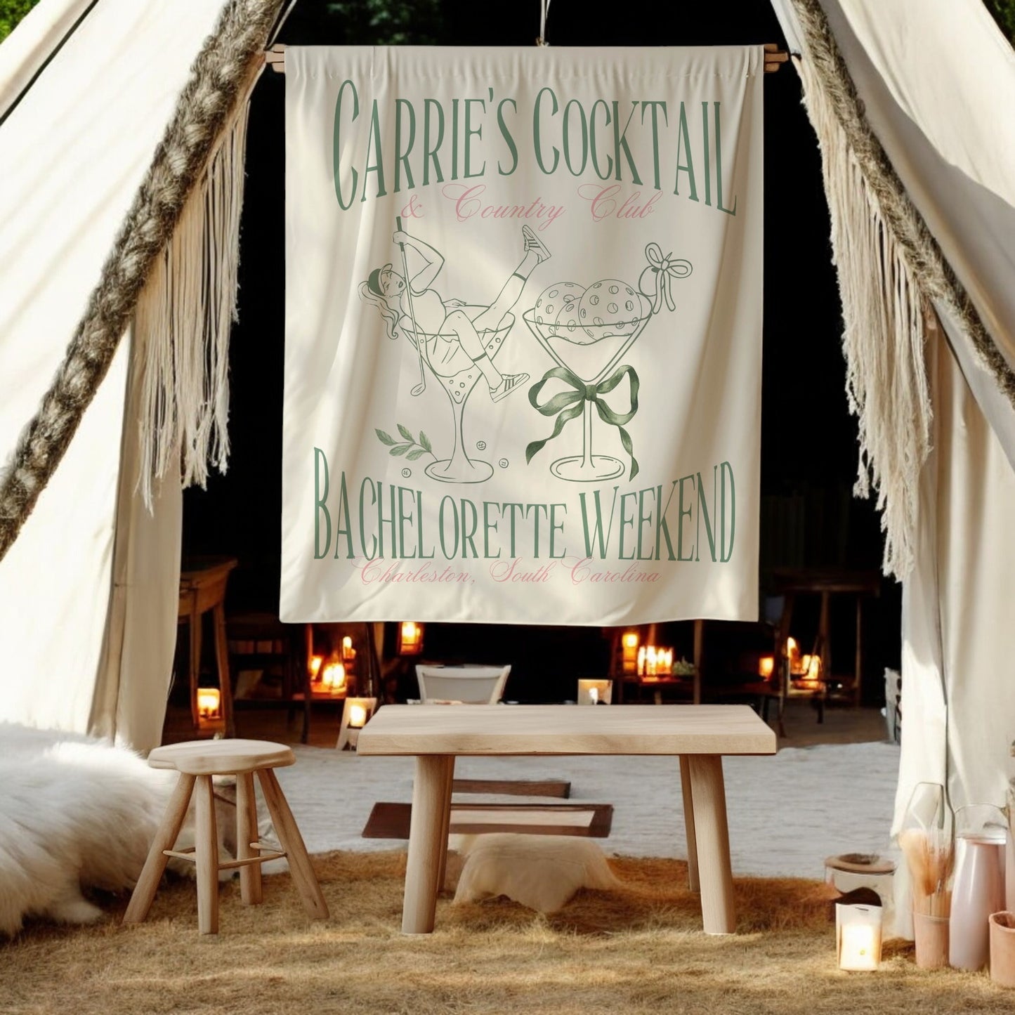 Golf Bachelorette Banner – Custom Bach Décor | #46
