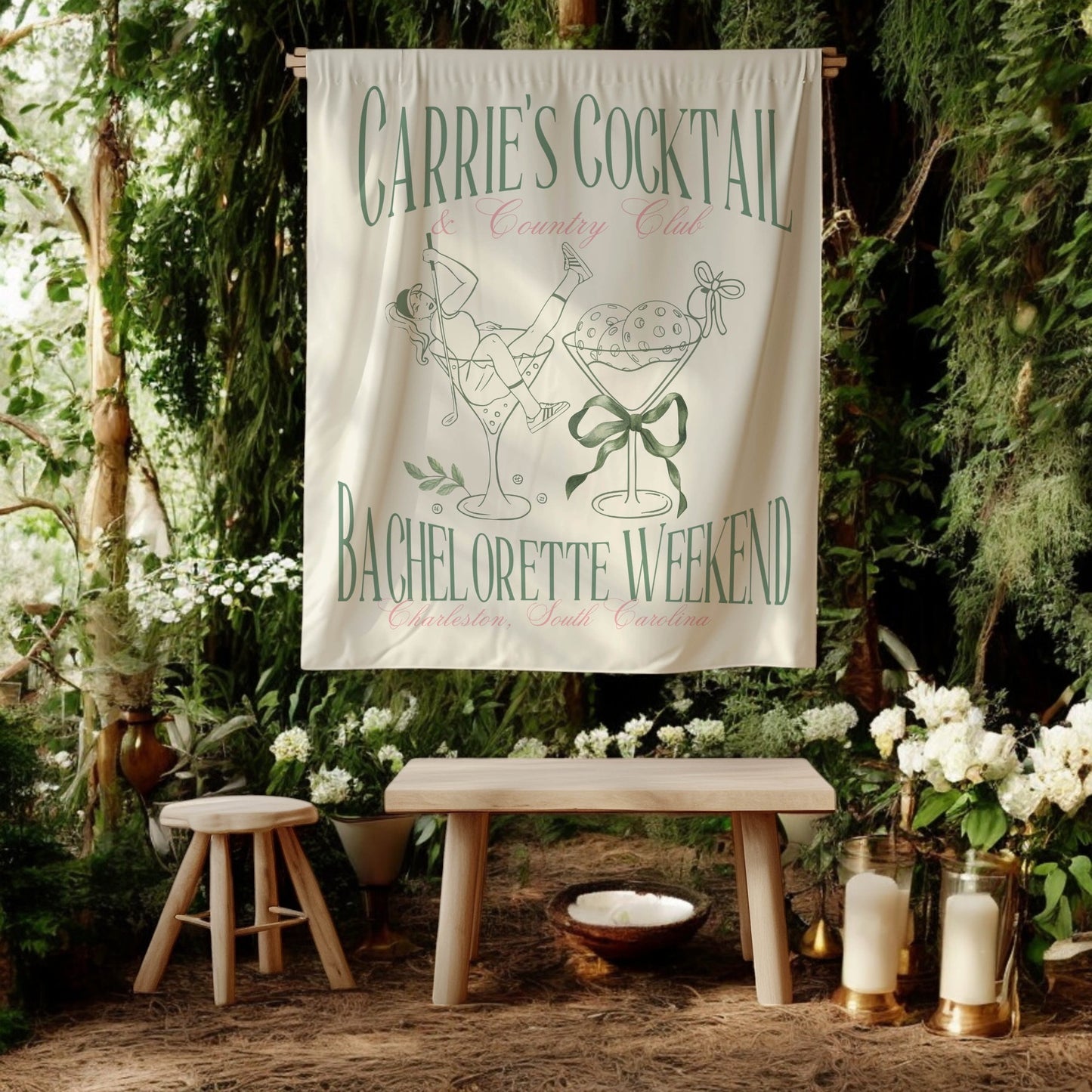 Golf Bachelorette Banner – Custom Bach Décor | #46