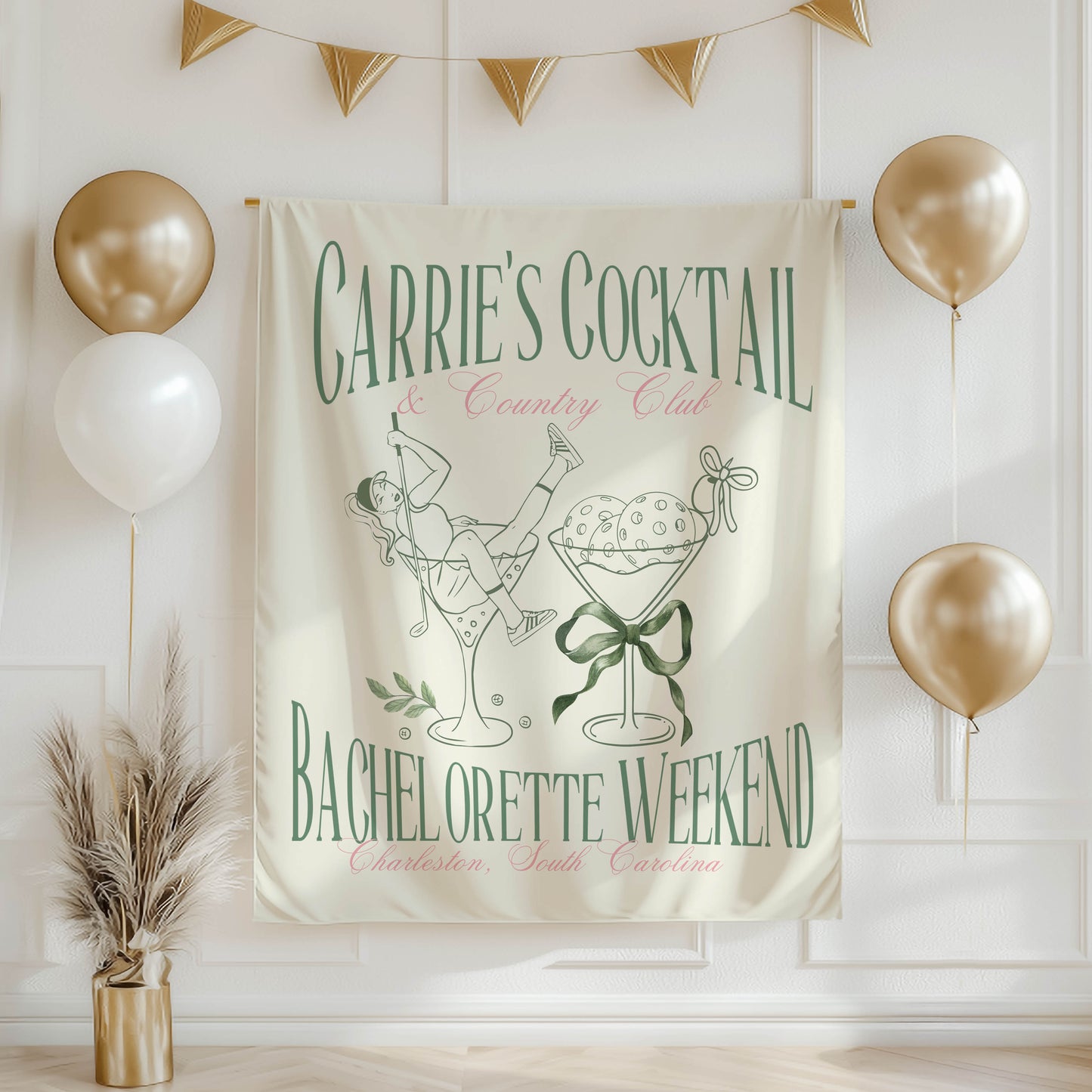 Golf Bachelorette Banner – Custom Bach Décor | #46