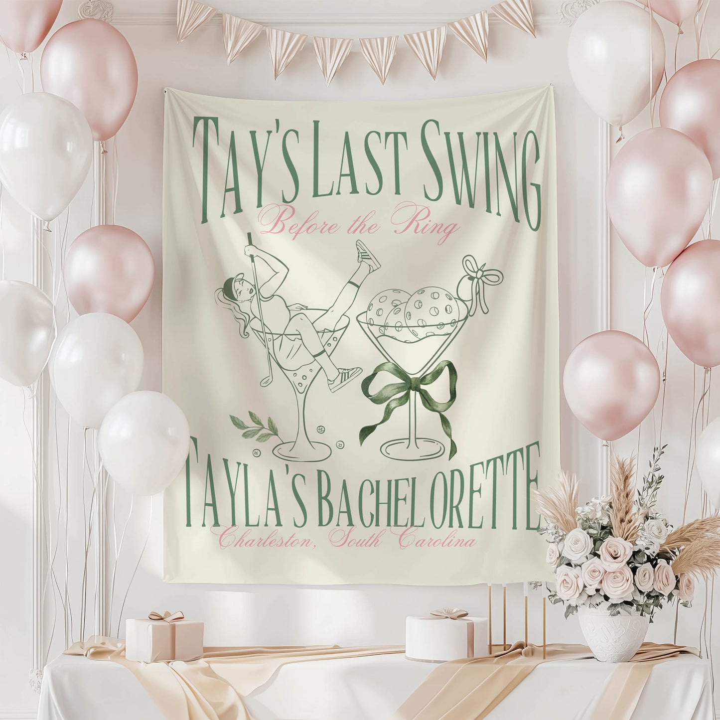 Golf Bachelorette Banner – Custom Bach Décor | #46