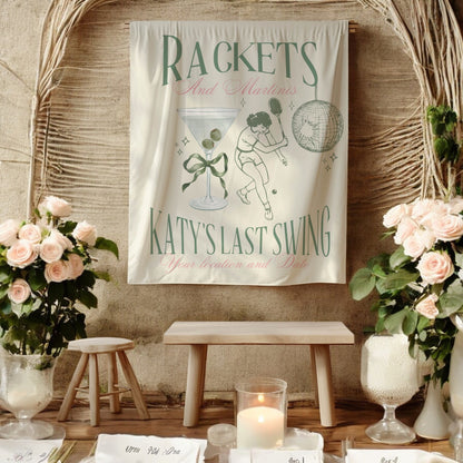 Tennis Bachelorette Banner – Custom Bach Décor | #47