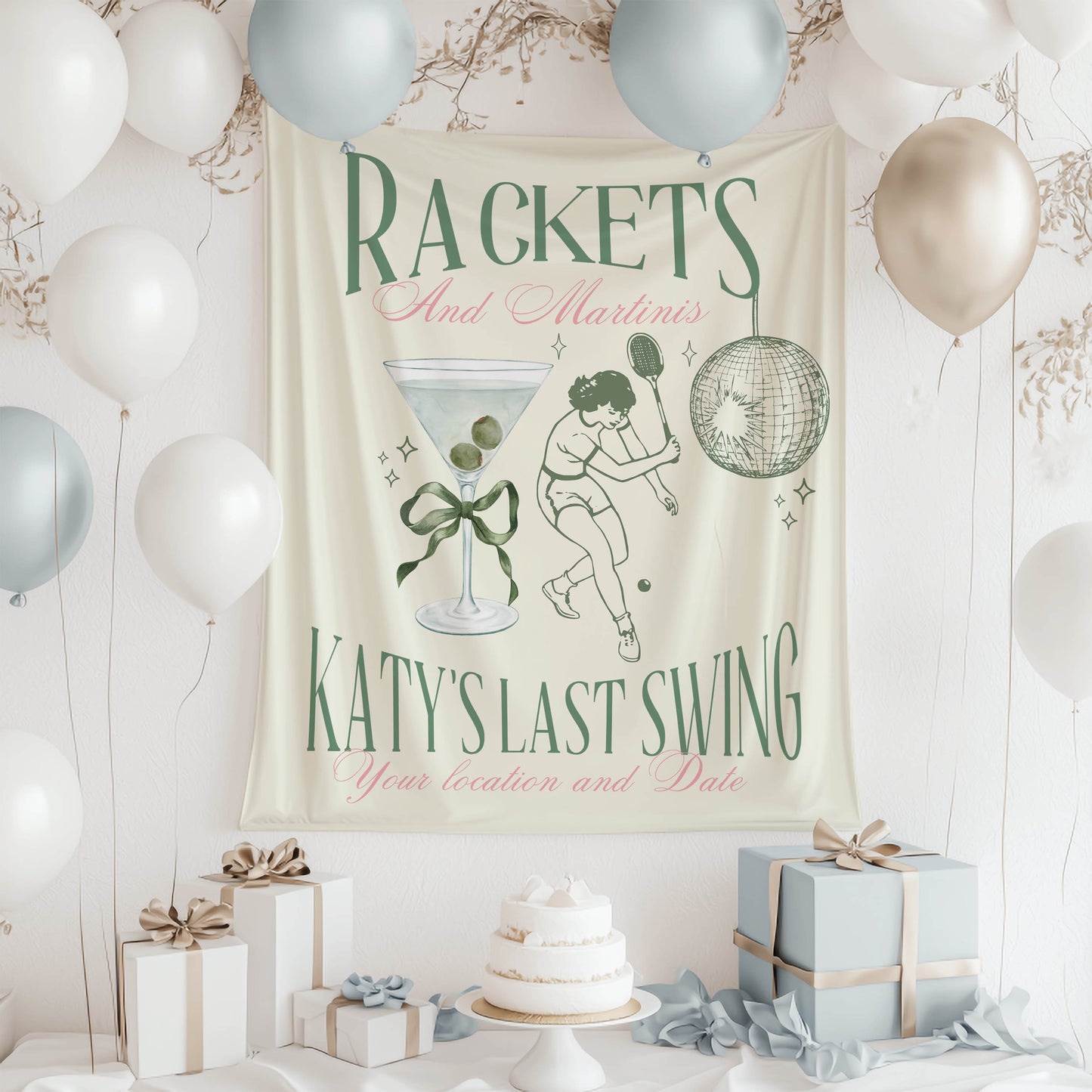 Tennis Bachelorette Banner – Custom Bach Décor | #47