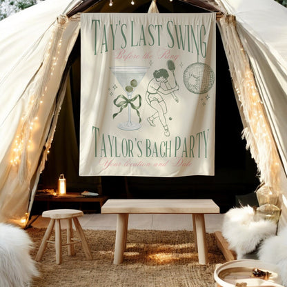 Tennis Bachelorette Banner – Custom Bach Décor | #47