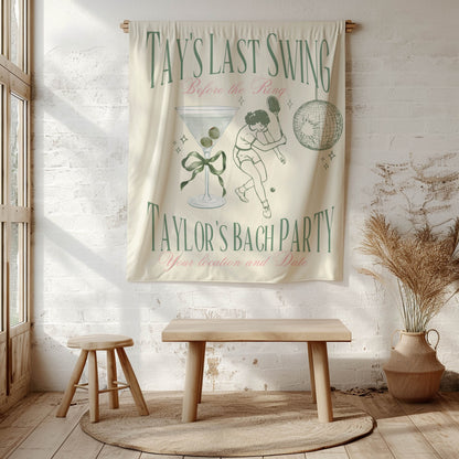 Tennis Bachelorette Banner – Custom Bach Décor | #47