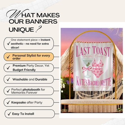 Bikini & Martini Bachelorette Banner – Custom Bach Décor | #48