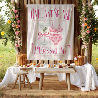 Bikini & Martini Bachelorette Banner – Custom Bach Décor | #48