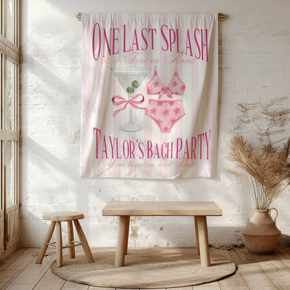 Bikini & Martini Bachelorette Banner – Custom Bach Décor | #48