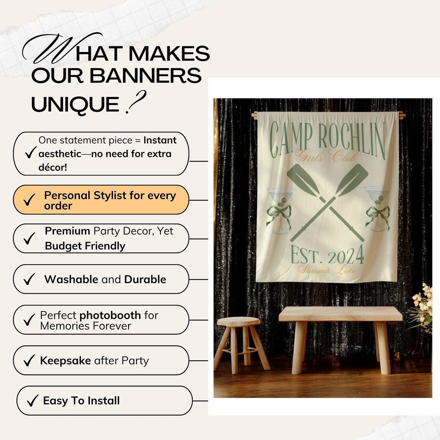 Lake Bachelorette Banner – Custom Bach Décor | #49