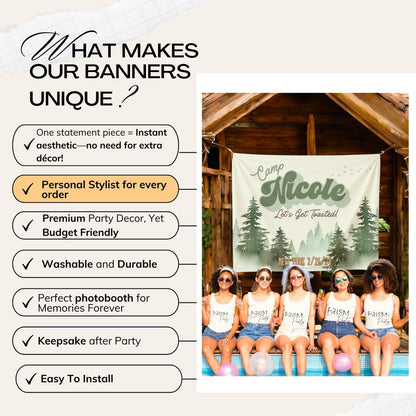 Camping Bachelorette Banner – Custom Bach Décor | #40