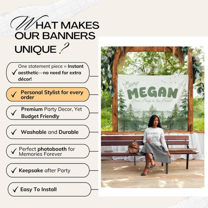 Camping Bachelorette Banner – Custom Bach Décor | #37