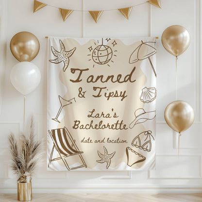 Pool Party and Beach Bachelorette Banner – Custom Bach Décor | #04