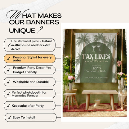 Tropical Bachelorette Sign – Custom Bach Décor | #05