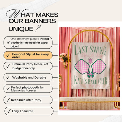 Pickleball Bachelorette Banner – Custom Bach Décor | #50