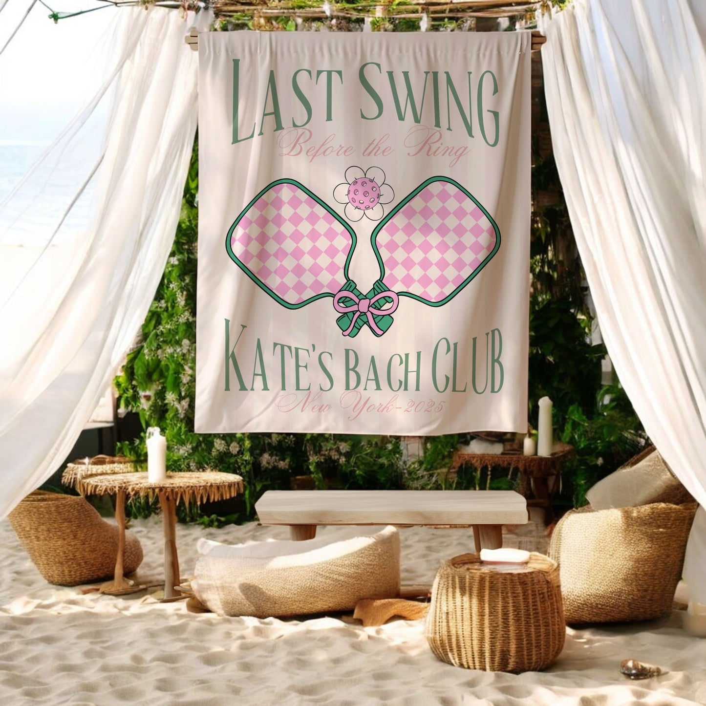 Pickleball Bachelorette Banner – Custom Bach Décor | #50