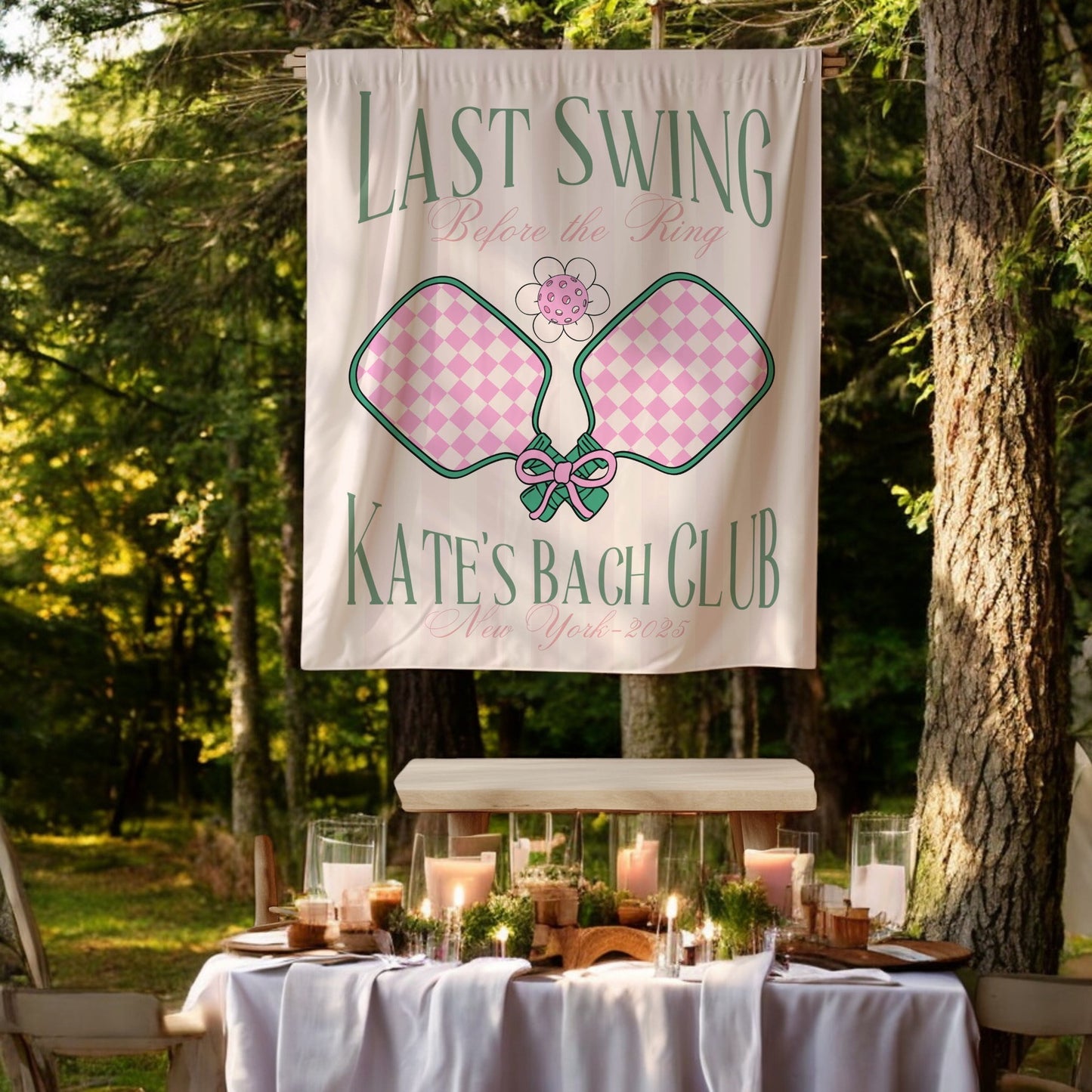 Pickleball Bachelorette Banner – Custom Bach Décor | #50