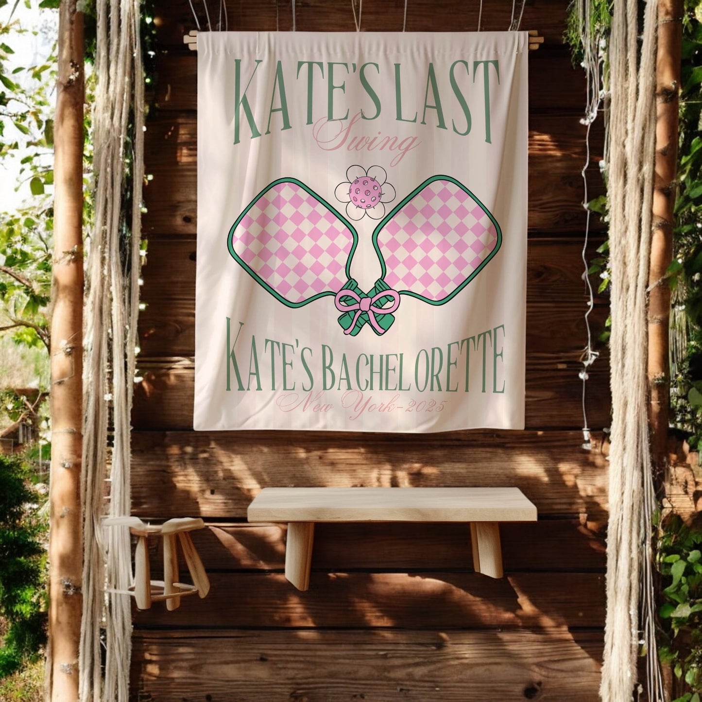 Pickleball Bachelorette Banner – Custom Bach Décor | #50