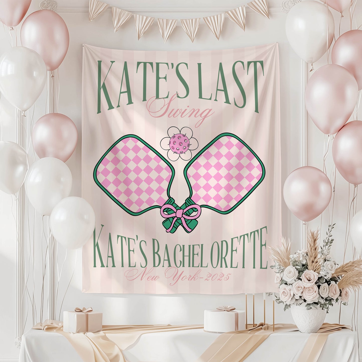 Pickleball Bachelorette Banner – Custom Bach Décor | #50