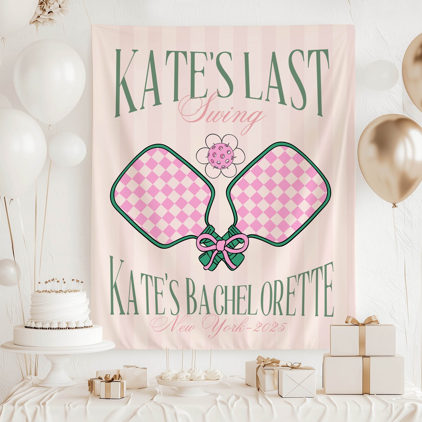 Pickleball Bachelorette Banner – Custom Bach Décor | #50