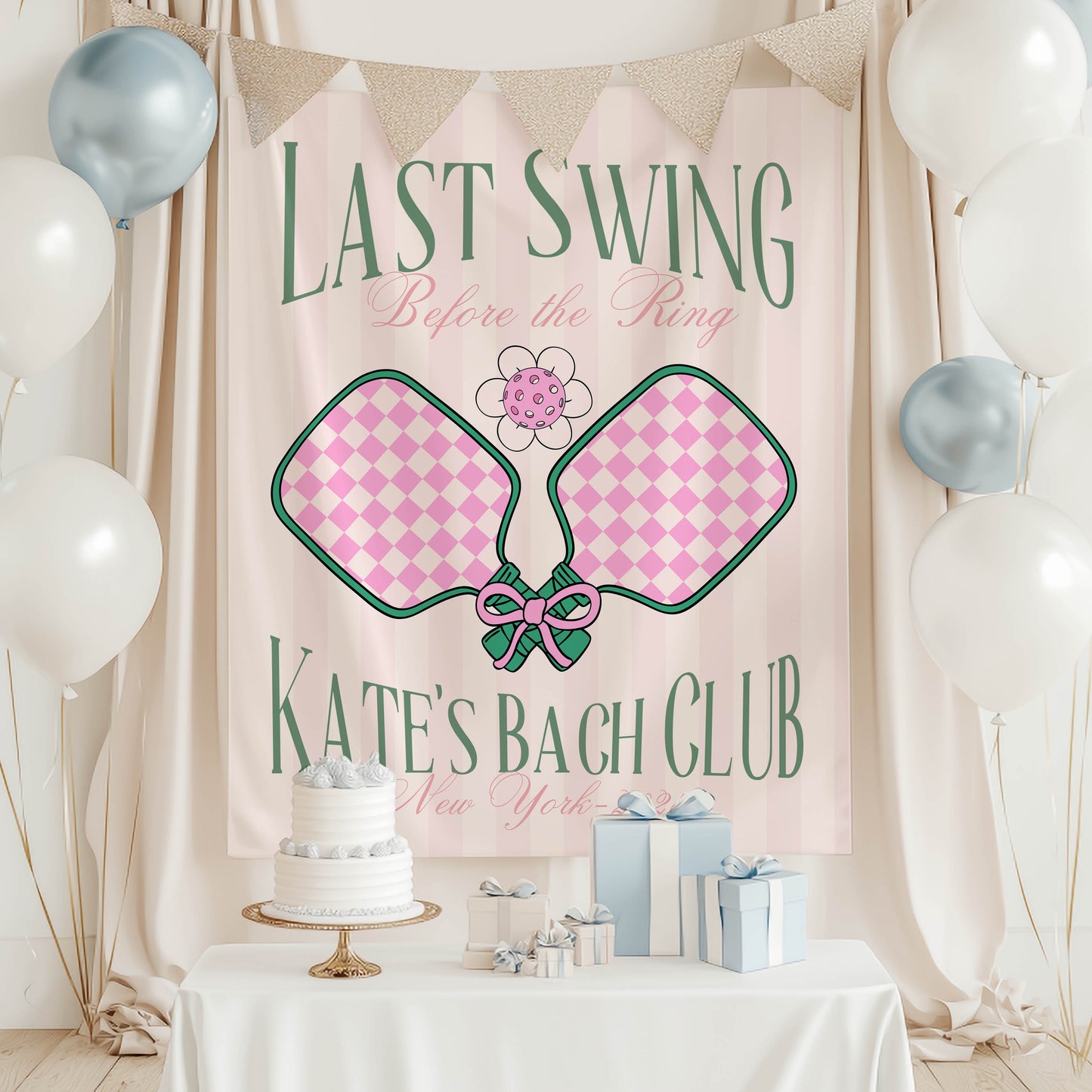 Pickleball Bachelorette Banner – Custom Bach Décor | #50