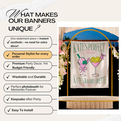 Pickleball Bachelorette Banner – Custom Bach Décor | #51