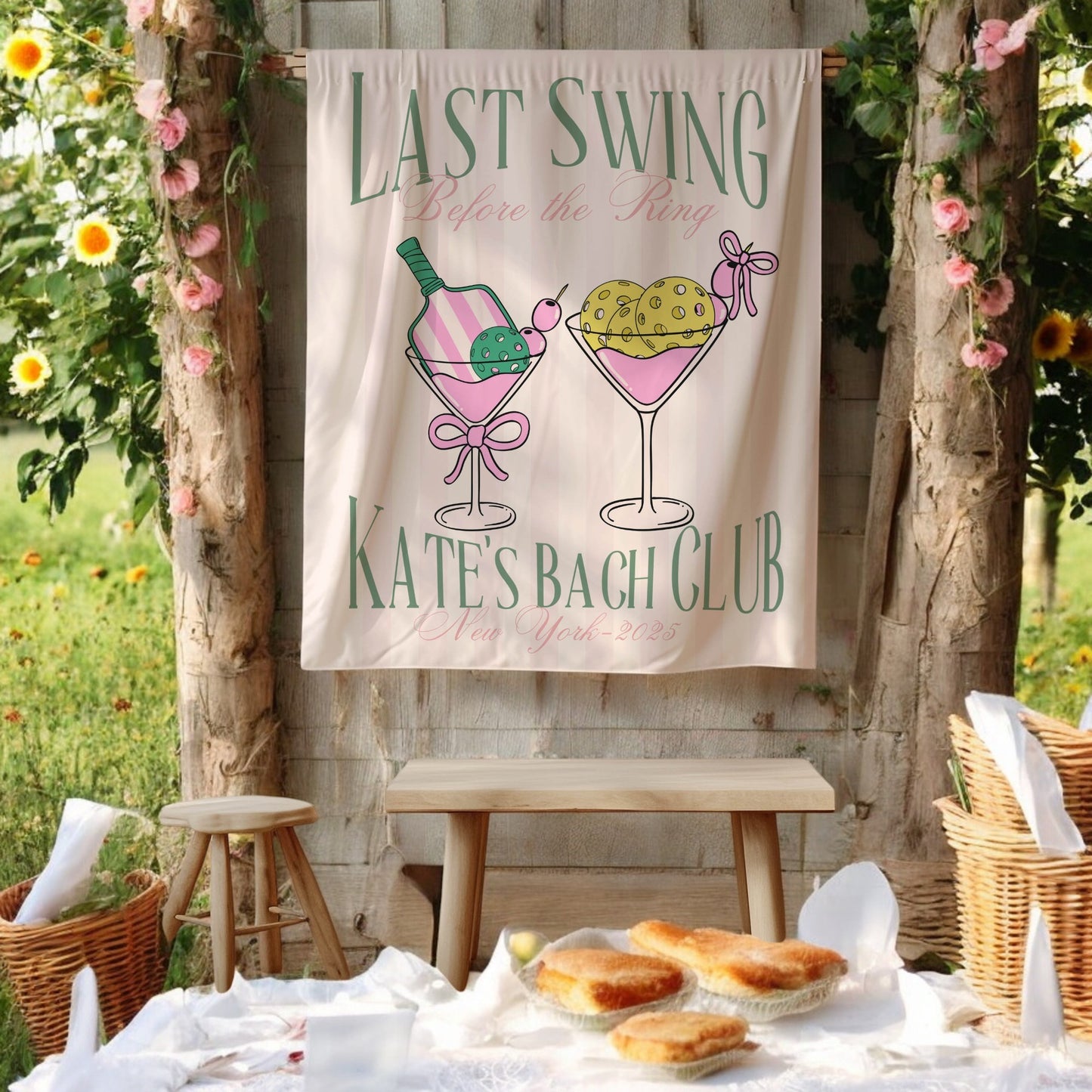 Pickleball Bachelorette Banner – Custom Bach Décor | #51