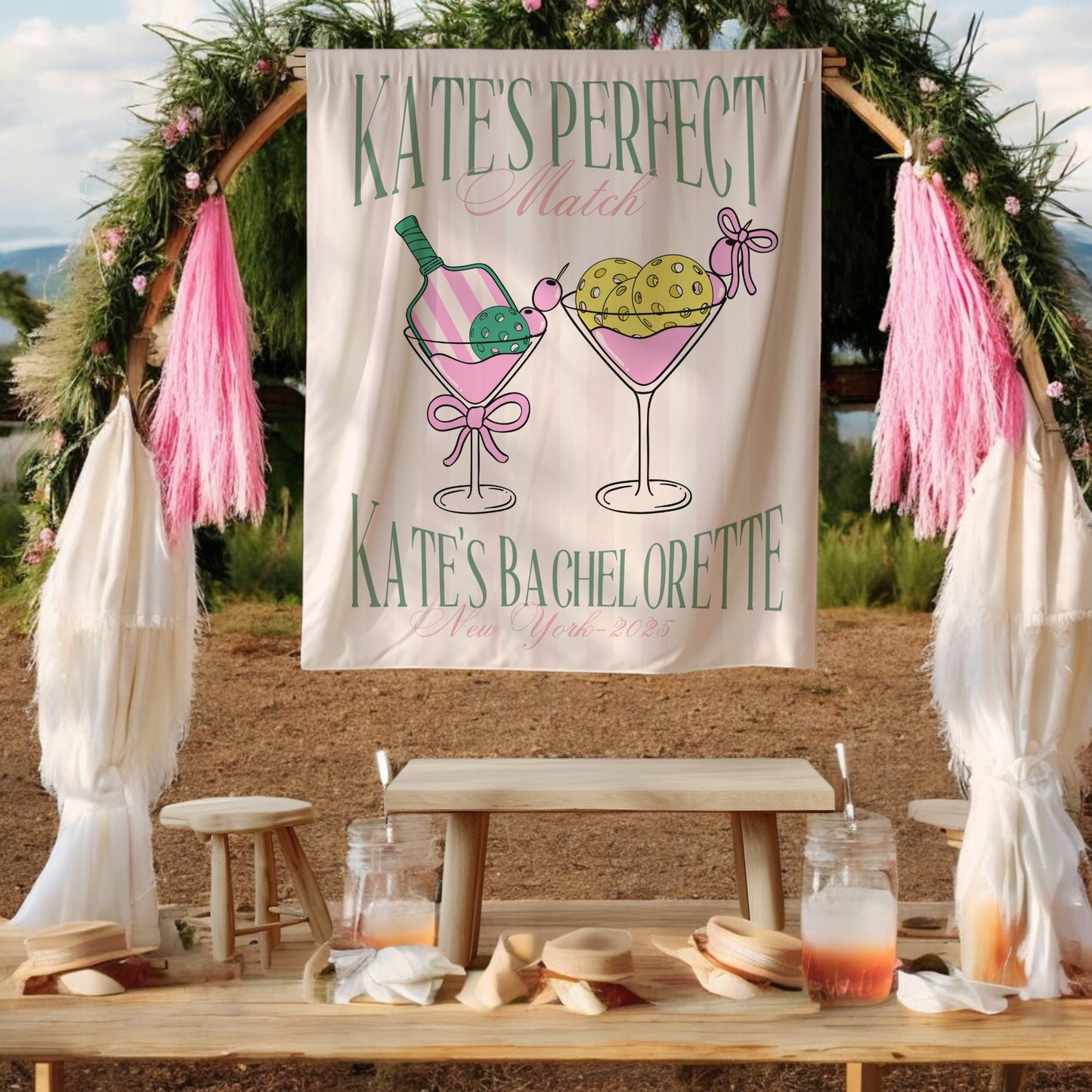 Pickleball Bachelorette Banner – Custom Bach Décor | #51