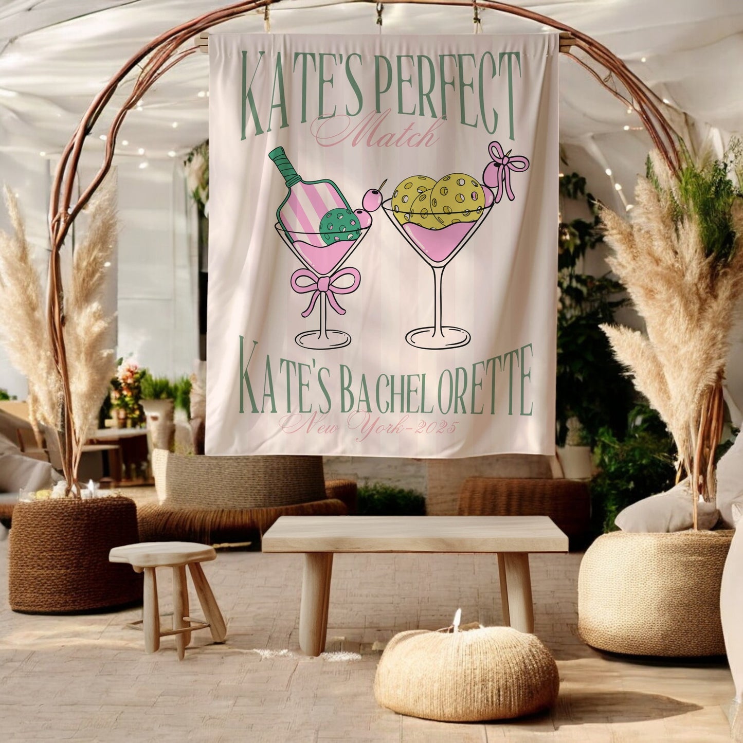 Pickleball Bachelorette Banner – Custom Bach Décor | #51