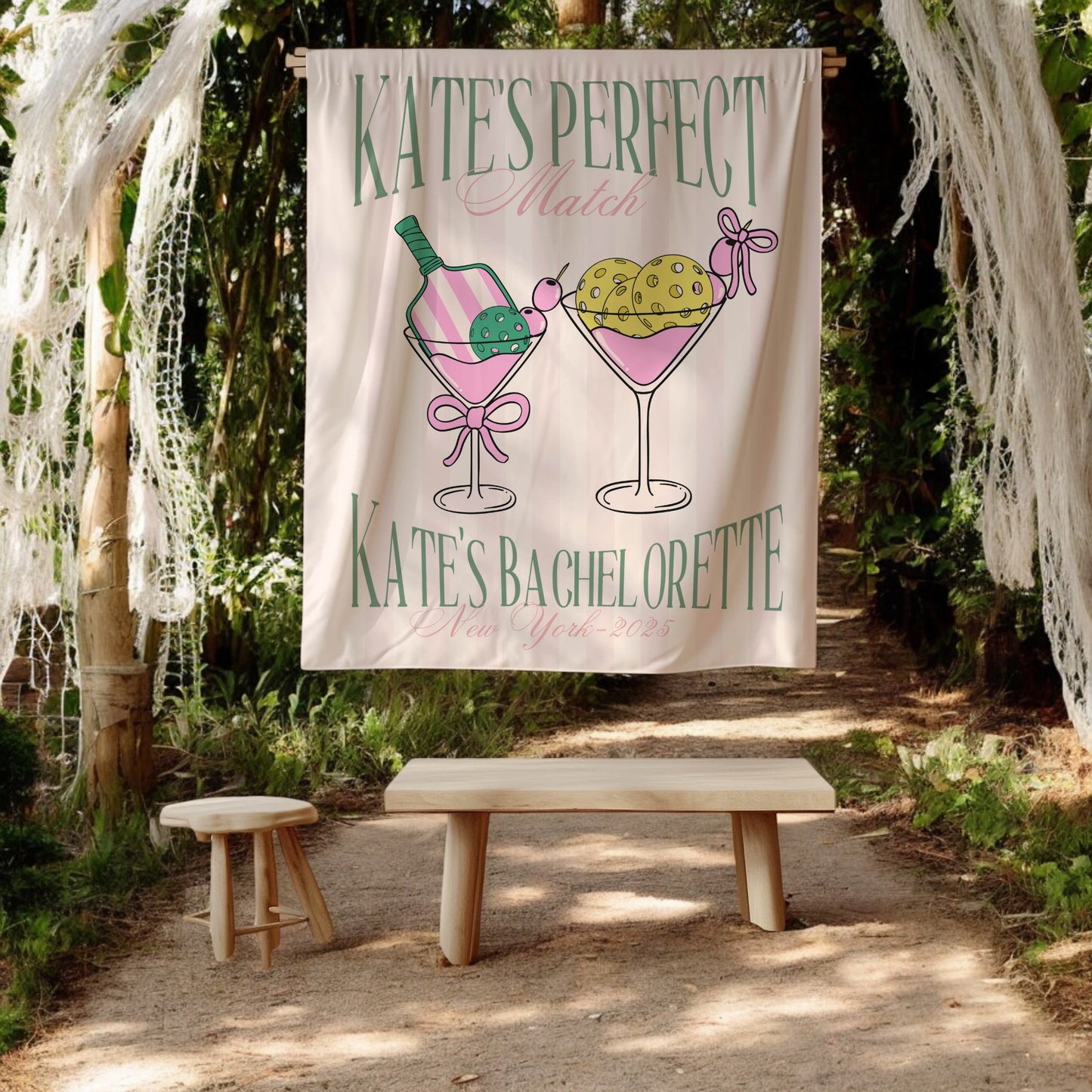 Pickleball Bachelorette Banner – Custom Bach Décor | #51