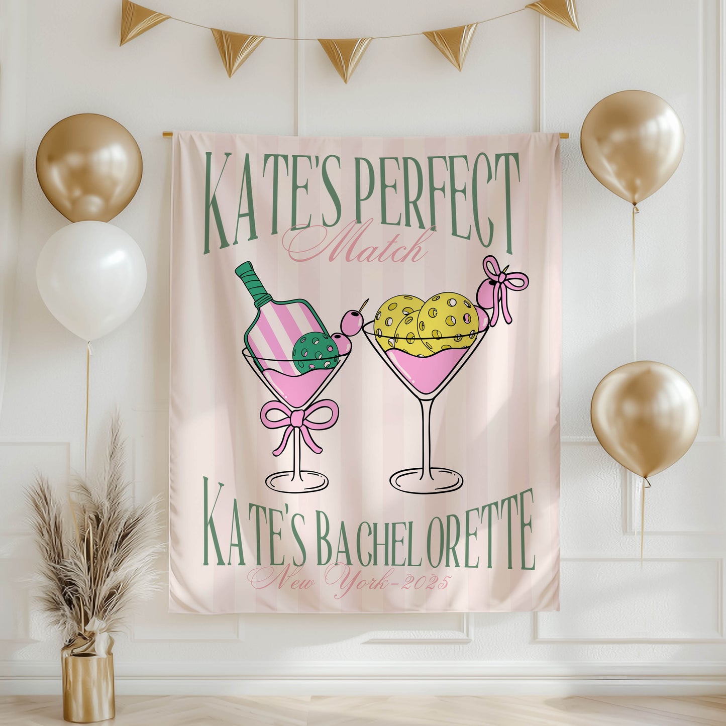 Pickleball Bachelorette Banner – Custom Bach Décor | #51