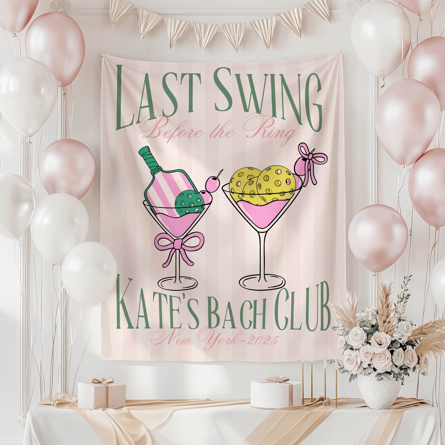 Pickleball Bachelorette Banner – Custom Bach Décor | #51