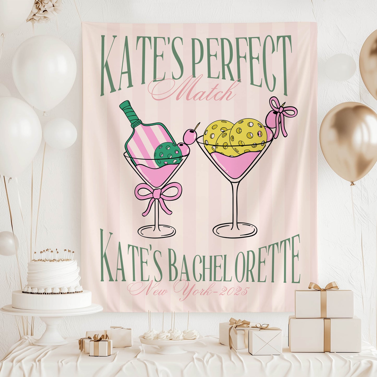 Pickleball Bachelorette Banner – Custom Bach Décor | #51