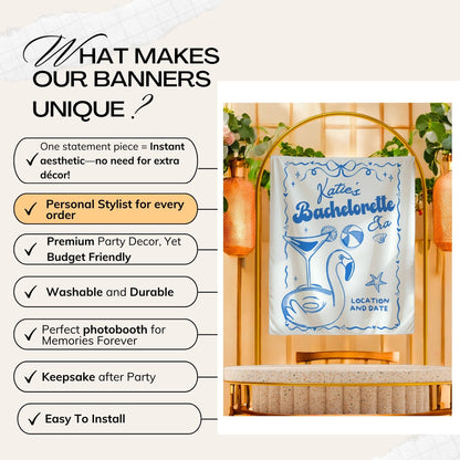Coastal Bachelorette Banner – Custom Bach Décor | #53