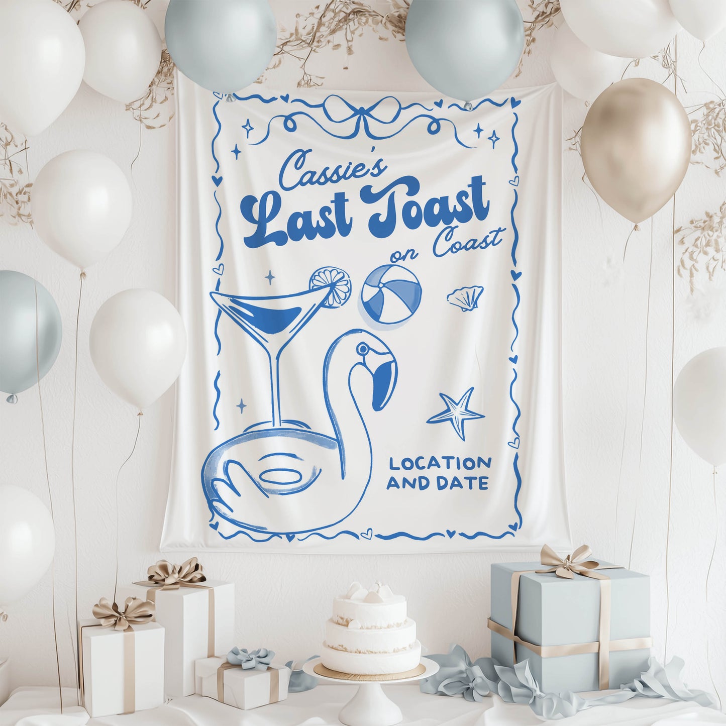 Coastal Bachelorette Banner – Custom Bach Décor | #53