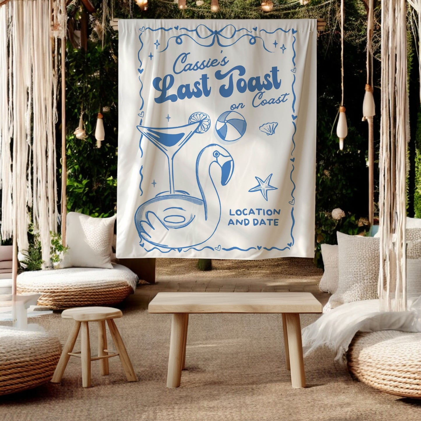 Coastal Bachelorette Banner – Custom Bach Décor | #53
