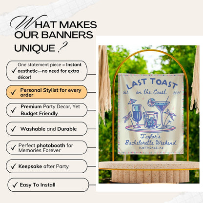 Beach Bachelorette Banner – Custom Bach Décor | #54