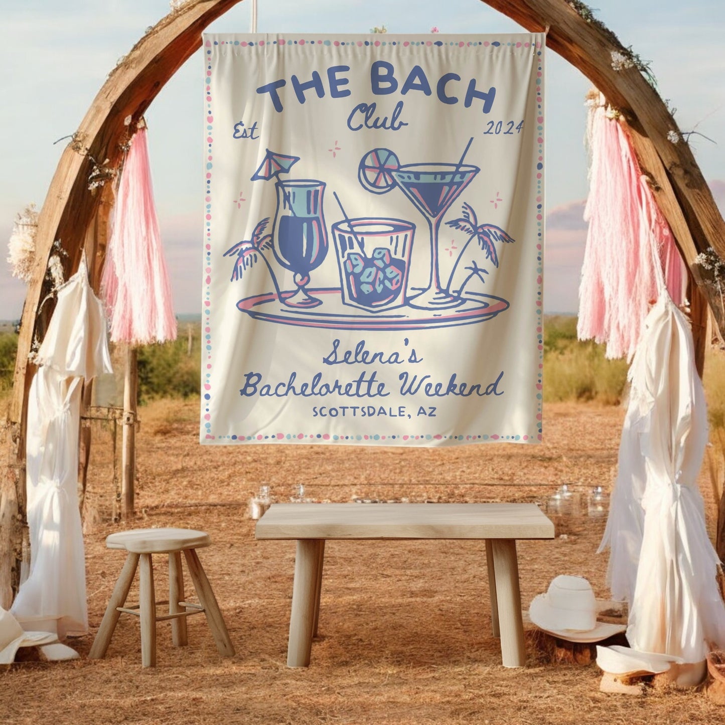 Beach Bachelorette Banner – Custom Bach Décor | #54