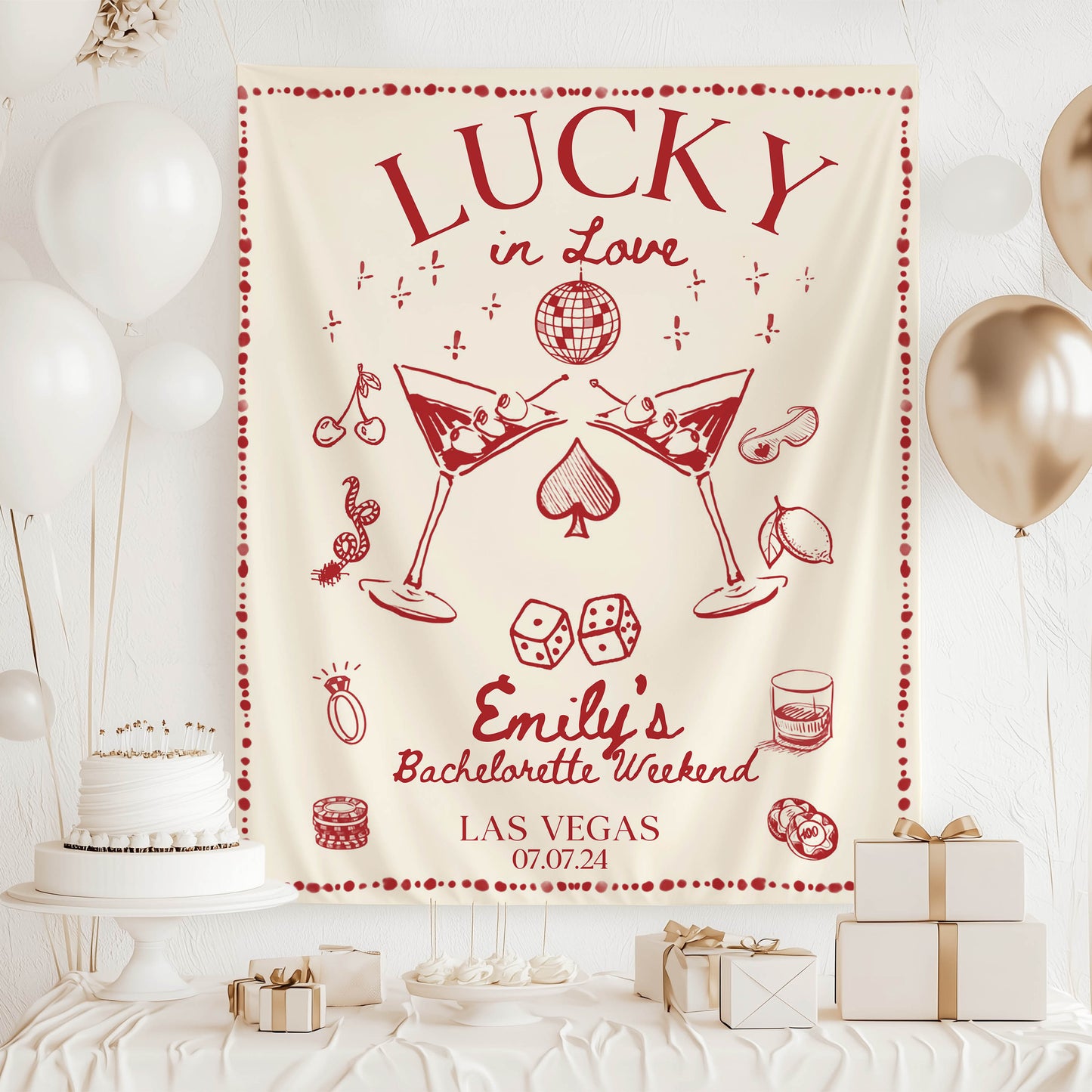 Casino Bachelorette Banner – Custom Bach Décor | #55