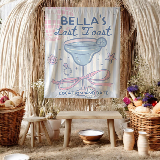 Disco Cocktail Bachelorette Banner – Custom Bach Decor for Sparkling & Nightlife Celebrations