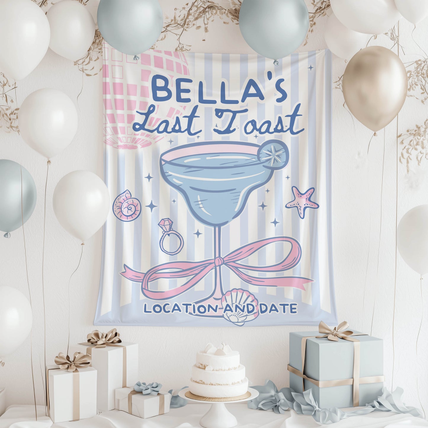 Beach Cocktail Bachelorette Banner – Custom Bach Décor | #56