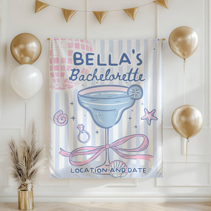 Beach Cocktail Bachelorette Banner – Custom Bach Décor | #56