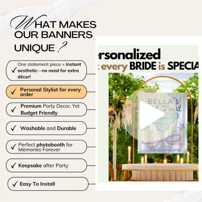 Beach Cocktail Bachelorette Banner – Custom Bach Décor | #56
