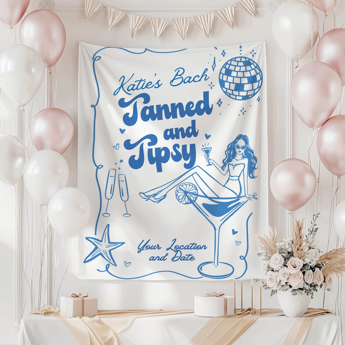 Beach Bachelorette Banner – Custom Bach Décor | #58