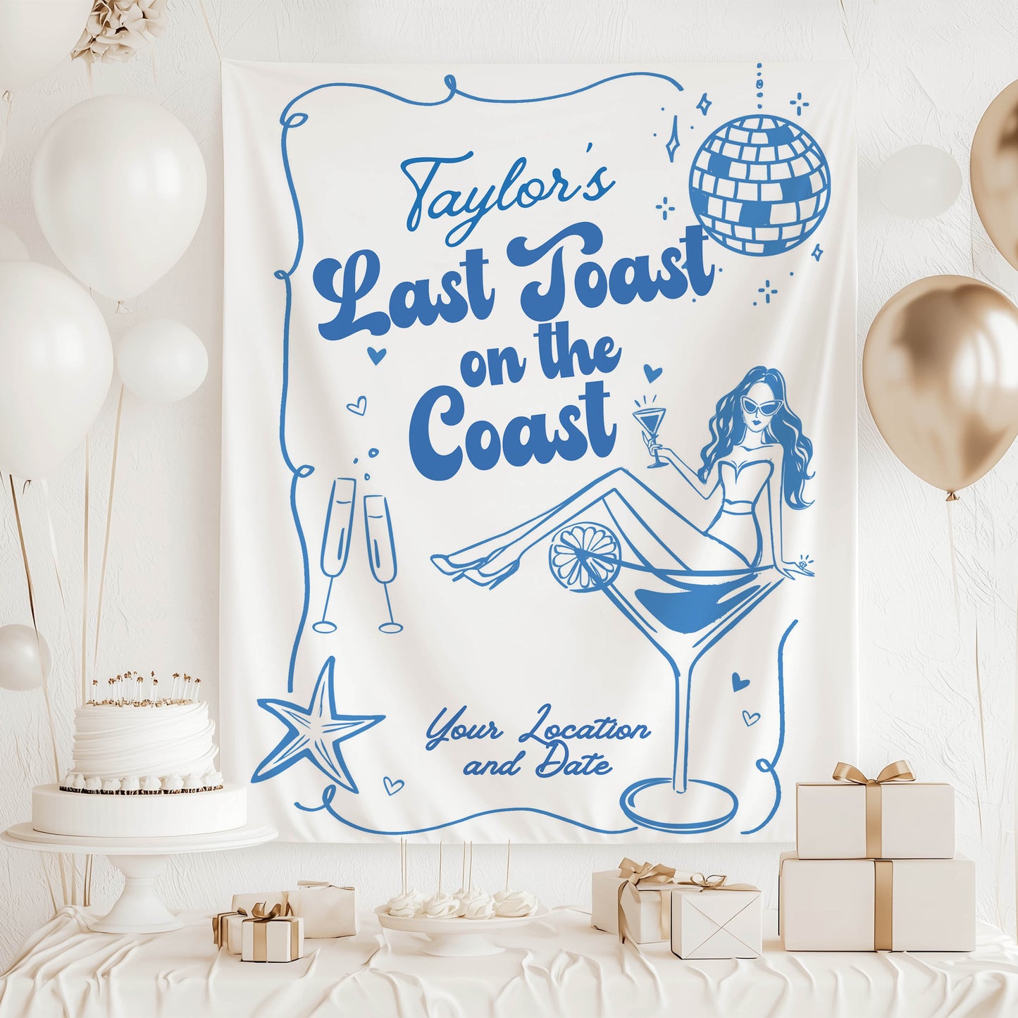 Beach Bachelorette Banner – Custom Bach Décor | #58