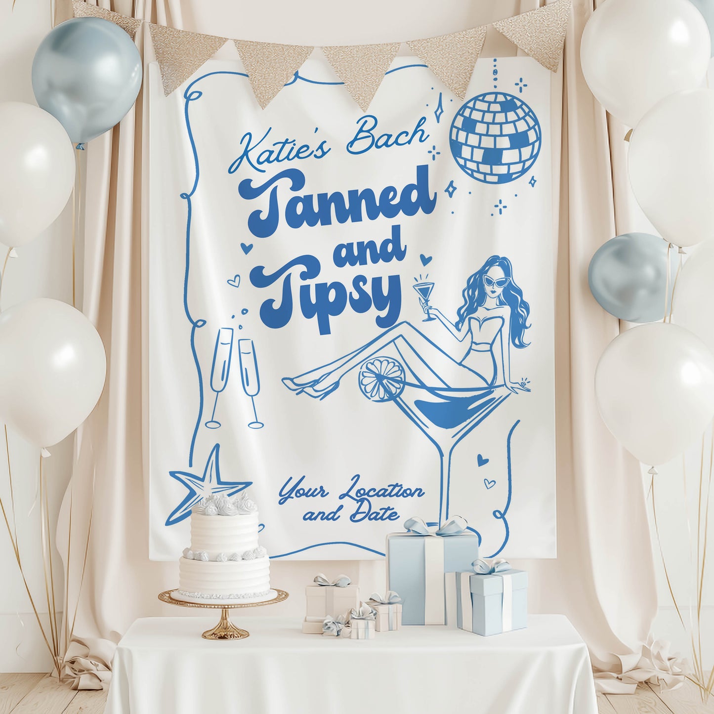 Beach Bachelorette Banner – Custom Bach Décor | #58
